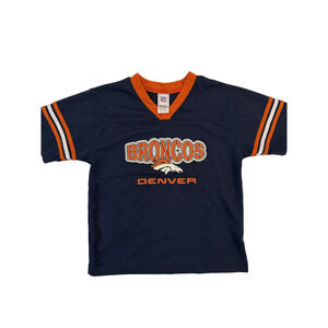 Denver Broncos Shirt Youth Medium 10-12 Blue Orange NFL Football Kids Tee Top